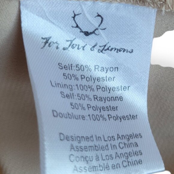 For Love and Lemons Nude Adjustable Strap Mini Slip Dress Medium Balletcore - Picture 6 of 8